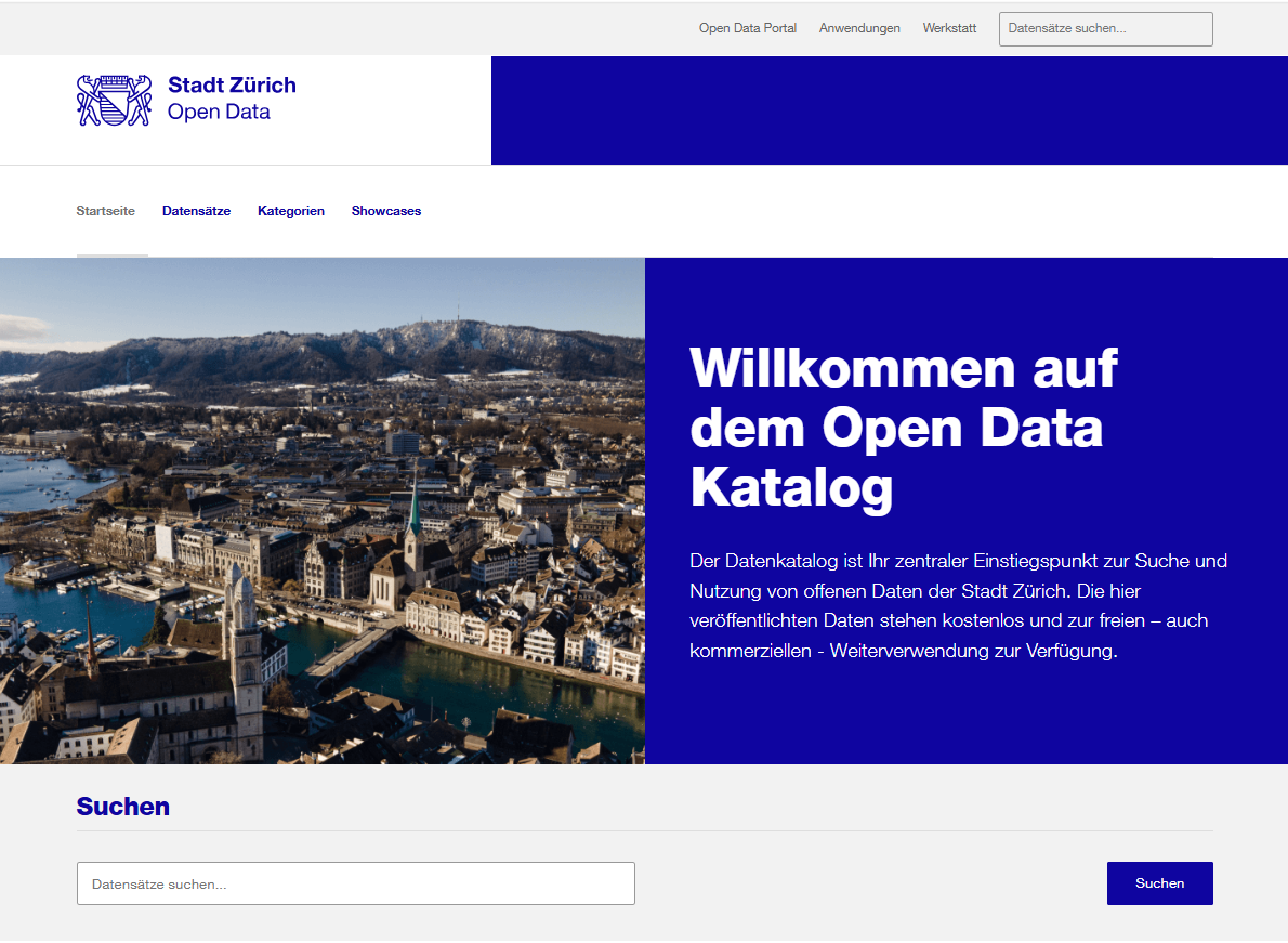 Open-Data-Katalog der Stadt Zürich